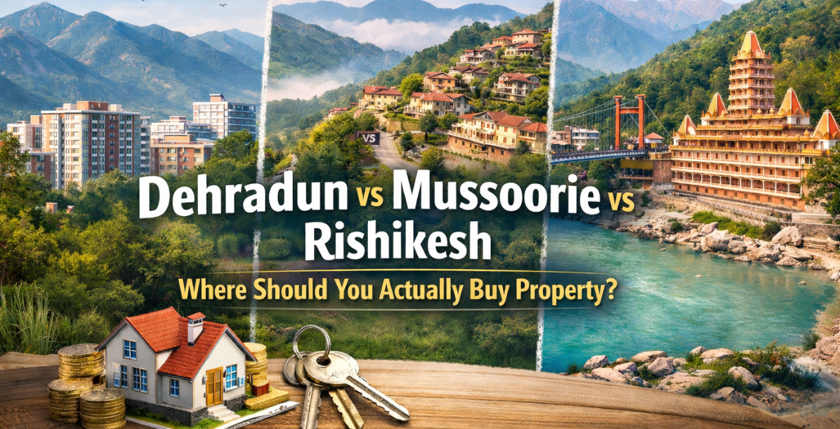 Dehradun vs Mussoorie vs Rishikesh: Where Should You Actually Buy Property